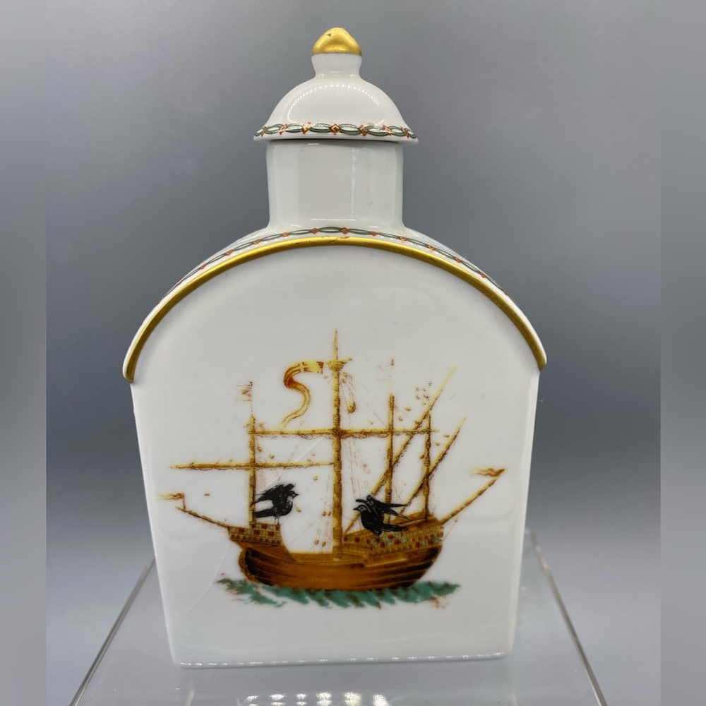 Tobacco, Tea, Cannabis Caddy Replica Of Museum Piece. Porcelain. Portuguese.